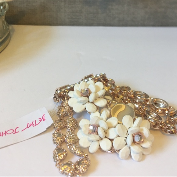 Betsey Johnson,Flower Multi-Row Bracelet - Picture 5 of 6
